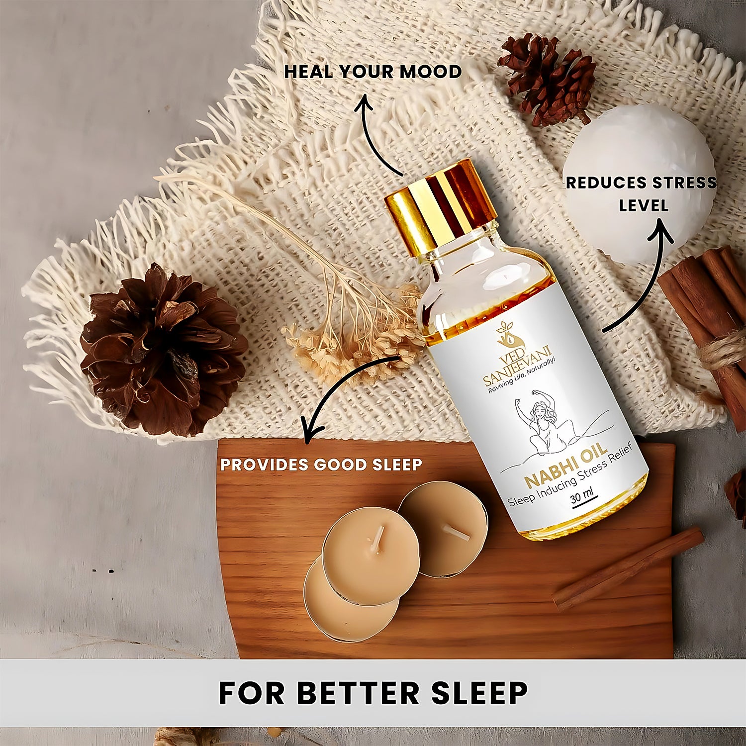 Ved Sanjeevani Nabhi Oil Sleep Inducing Stress Relief (30ml  1 Pc) Ved Sanjeevani Nabhi Oil Sleep Inducing Stress Relief (30ml  1 Pc)